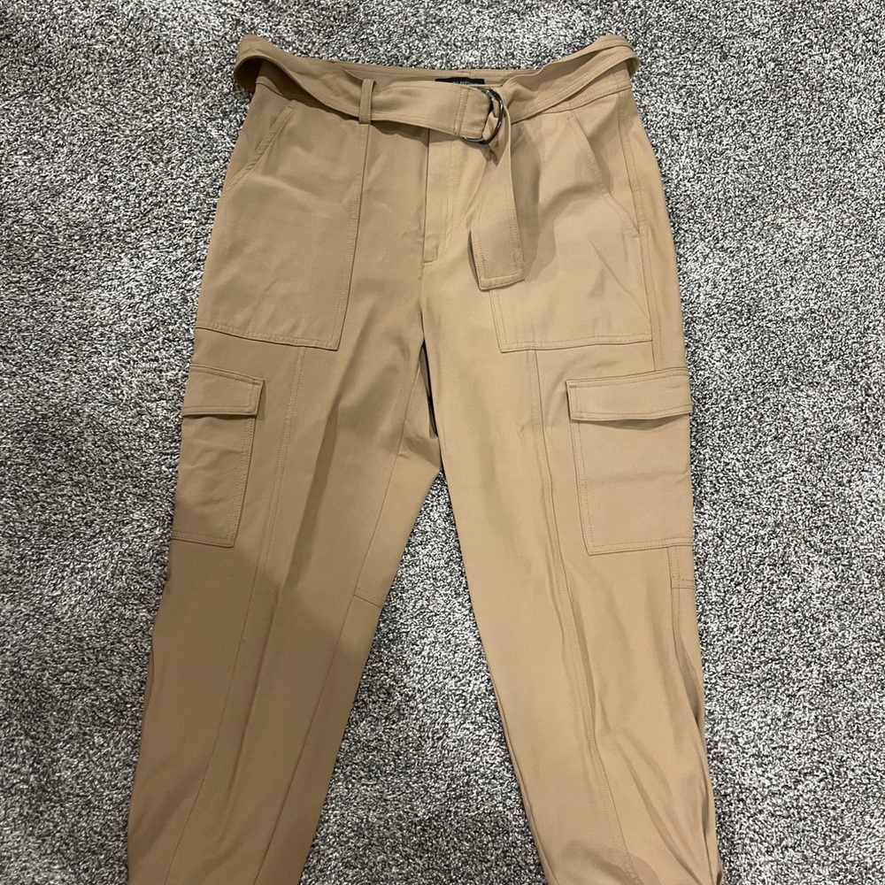 Tan Cargo Pants with Belt